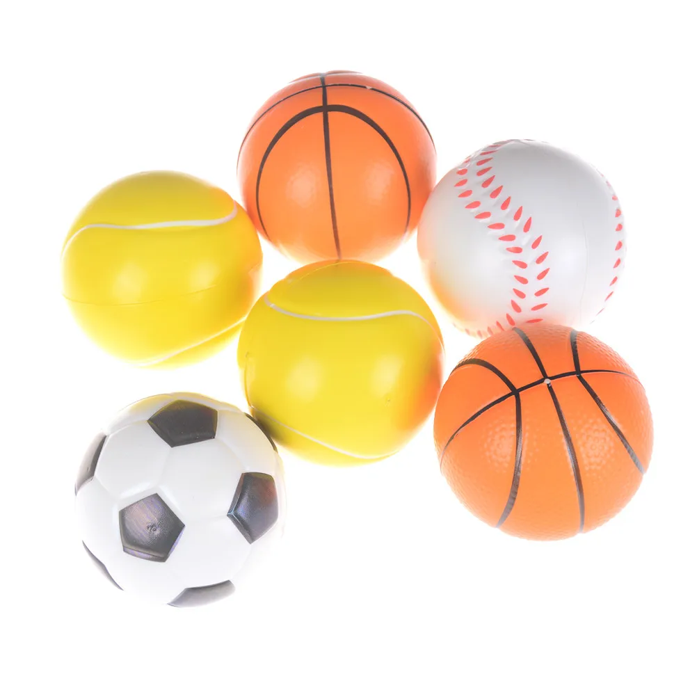 

7CM Diameter Fitness Balls Soft Foam Ball Wrist Exercise Squeeze Tennis Ball/Basketball/Football Gift Toy stress ball