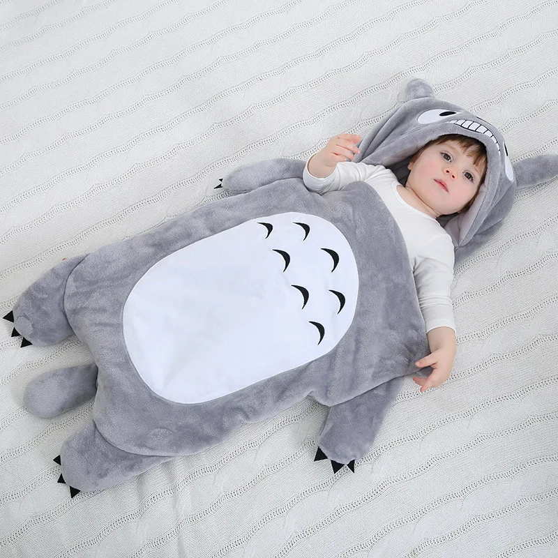 Спальные мешки для детской коляски с милыми мультяшными животными зимняя