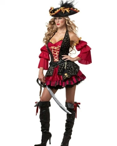 

Free PP! Deluxry Pirate Halloween Costume Cosplay Pirate see Ladies fancy dress Pirate Cosplay Hallween Costumes For Women