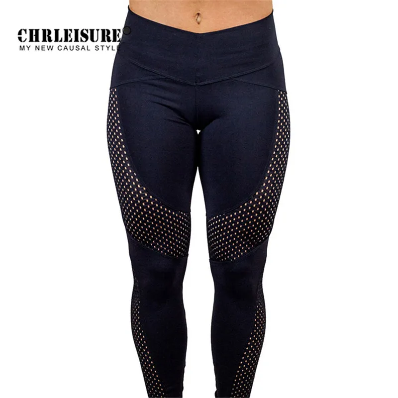 Chrleisure, сетчатые леггинсы,, повседневные, сочетающиеся цвета, обычные брюки, полиэфирные, трикотажные леггинсы средней длины, женские, для тренировок