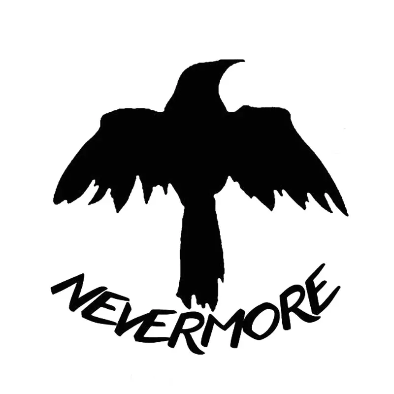 14 см * Ворон Nevermore виниловая наклейка птица крона Эдгар Аллан стикер для стайлинга