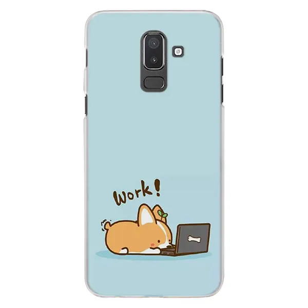 01 Каваи Шиба корги собака Телефон чехол s для samsung Galaxy J4 J6 Plus J3 J7 J8 C2 Core J5 J7 Prime Жесткий PC Coque чехол - Цвет: 01