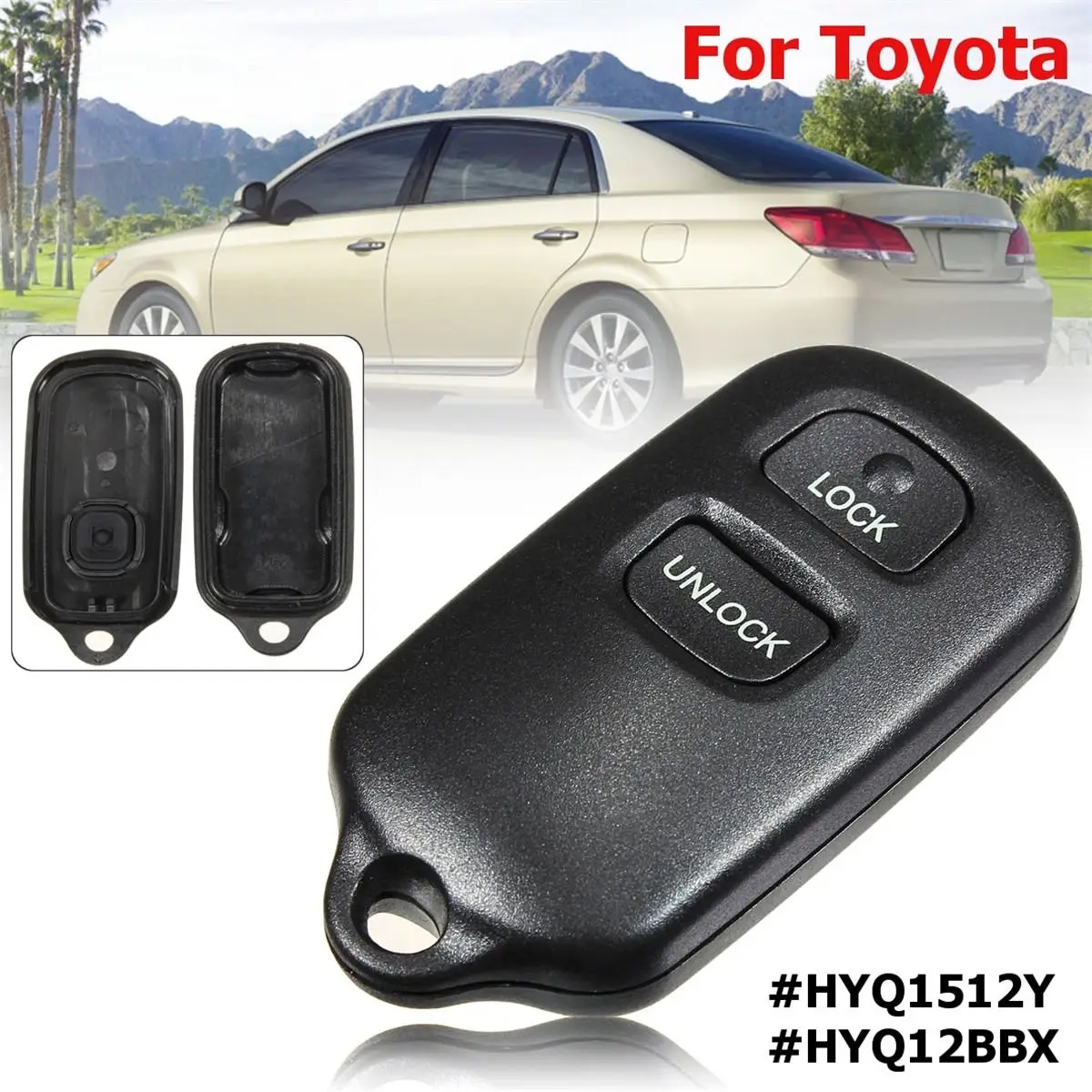 1pc 1x/2x HYQ1512Y HYQ12BBX для Toyota Highlander 2001-2007 2+ кнопки паники замена ключа без ключа дистанционного оболочки чехол Fob - Цвет: 1pc
