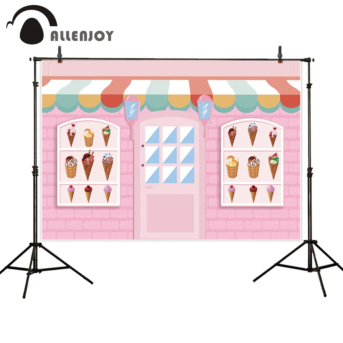 Фон для фотосъемки Allenjoy с изображением мороженого на день рождения летний