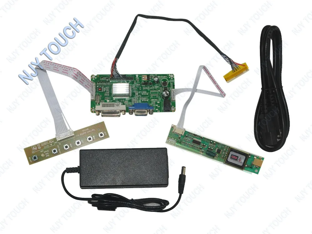 

LM.R61 DVI DVA LCD Controller Board LVDS Monitor Kit For 12" LTN121X1-L01 LTN121X1-L02 1024x768 LCD Screen+12V 4A Power Adapter