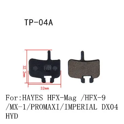 WasaFire, 4 пары/партия, полуметаллические тормозные колодки для shimano xt/sram/avid/magura/hayes/formula/tektro, гидравлические дисковые Тормозные колодки для велосипеда - Цвет: 04A
