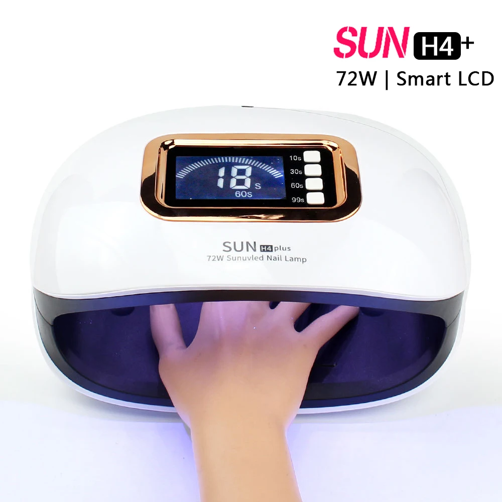 Профессиональный Сушилка для ногтей SUN H4 Plus 100-240 В ЖК-дисплей авто-сенсор 72 Вт 36