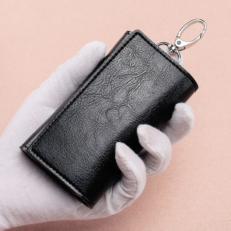 Мужские кошельки для ключей из искусственной кожи короткий квадратный держатель