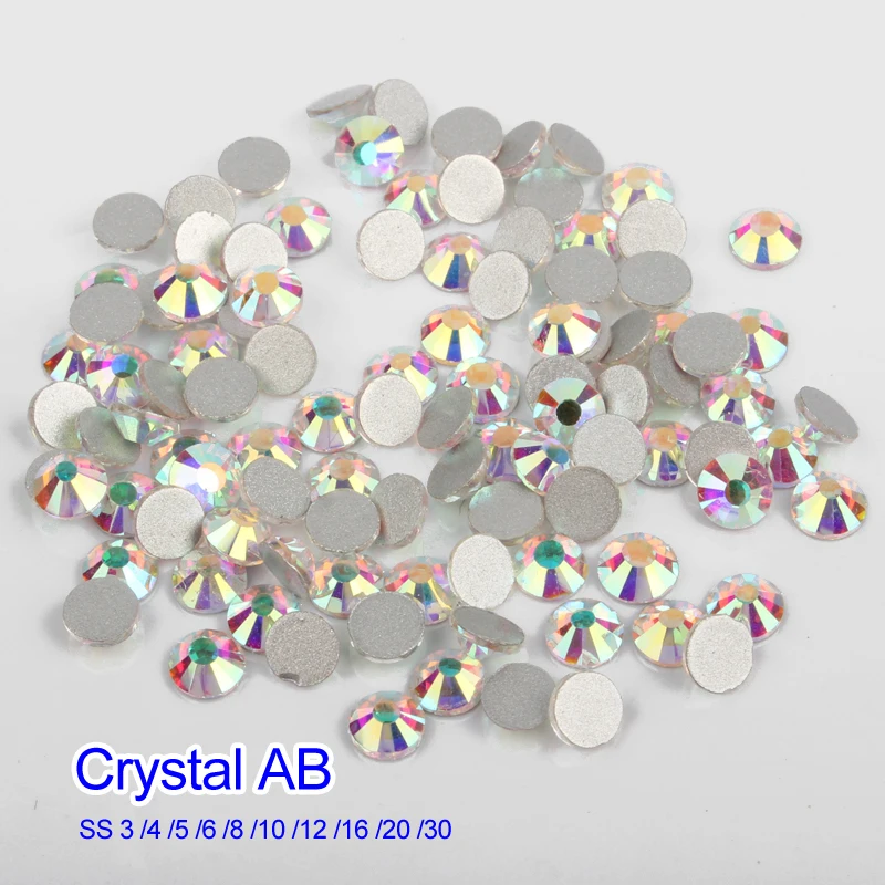 Стразы для дизайна ногтей прозрачные стеклянные камни клей SS3-SS50 бесплатная