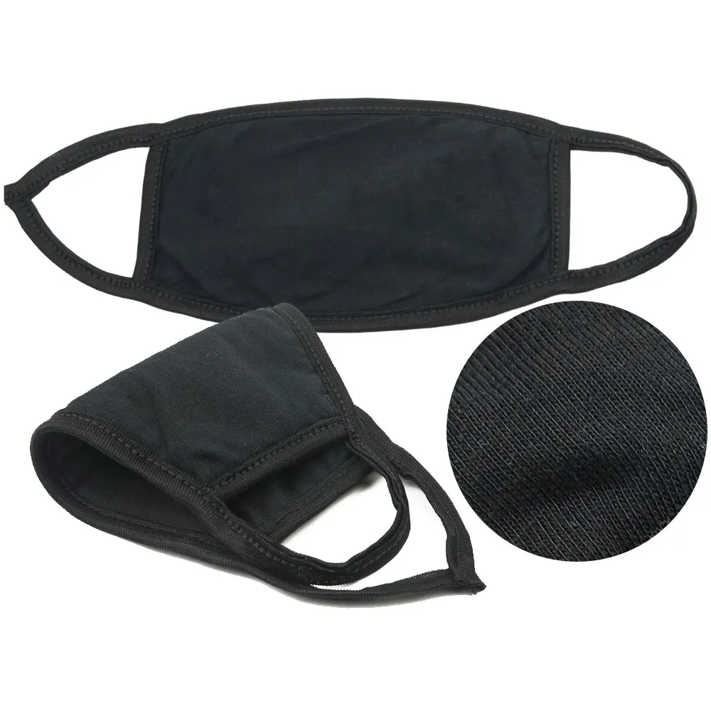 

10pcs Motorcycle Mask Cotton Dustproof Mouth Face Mask Unisex Black Cycling Anti-Dust Cotton Protective Cover Masks