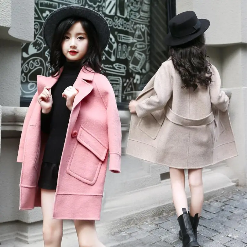 2019 Повседневная осенне весенняя и зимняя куртка шерстяное пальто для маленьких