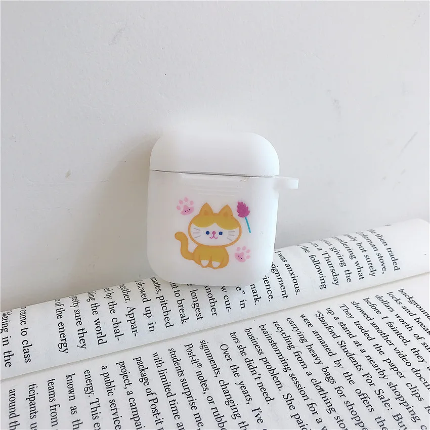 Чехол для наушников с Bluetooth для Airpods, милые аксессуары, защитный чехол-сумка, мягкий, роскошный, из ТПУ, сделай сам, животное для apple airpods 2 - Цвет: Золотой