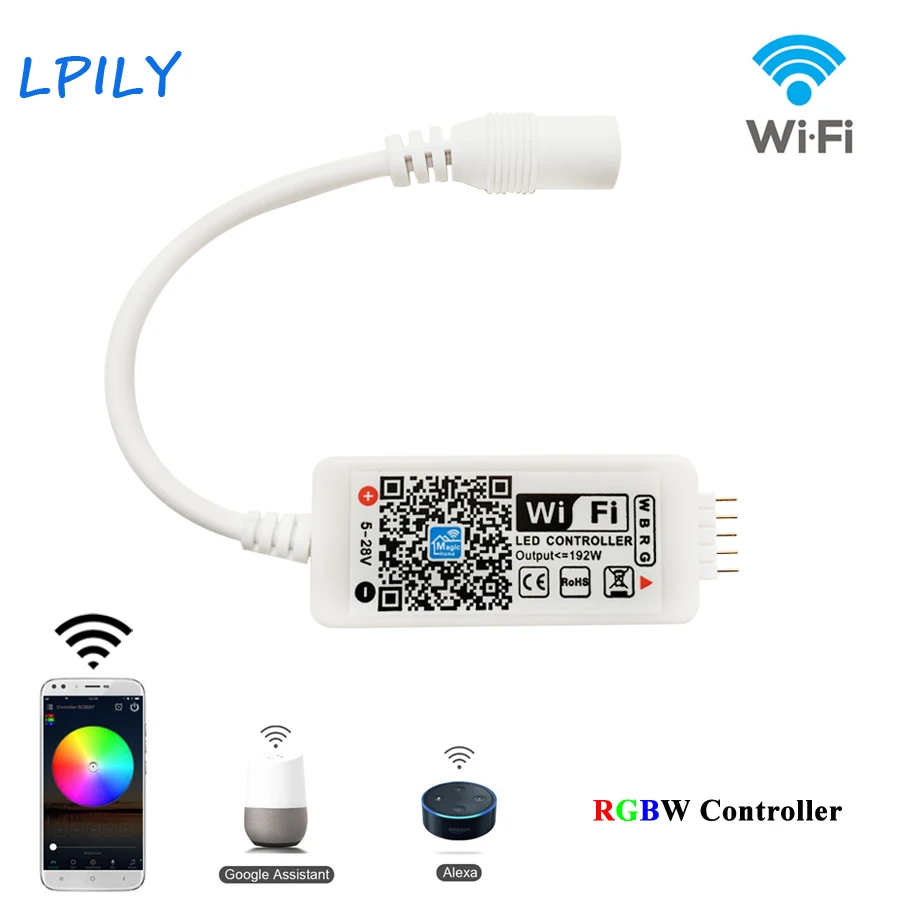 Wi Fi RGBW светодио дный контроллер 16 миллионов цветов смартфон управление музыкой и