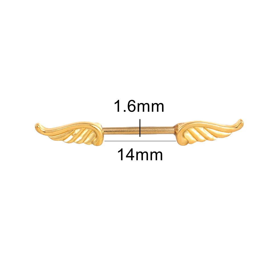 2 шт./лот кольцо на соски с крыльями ангела для женщин пирсинг сосков сексуальные