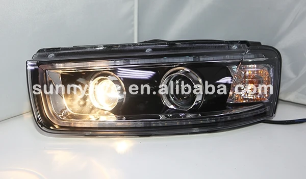 Для CHEVROLET Captiva светодиодный головной свет черный корпус 2011- год