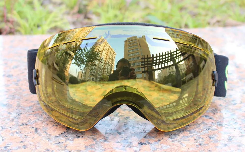 ski goggles one layers UV400 anti-fog big ski mask glasses skiing men women snow Adult snowboard goggles Skiing Eyewear
