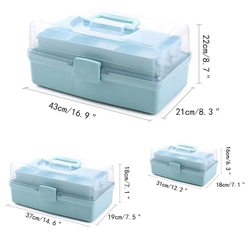 BR Home Medicine Box Portable 3-Tier Multi-purpose First Aid Storage Large Capacity Medical Kit Plastic Organizer | Дом и сад