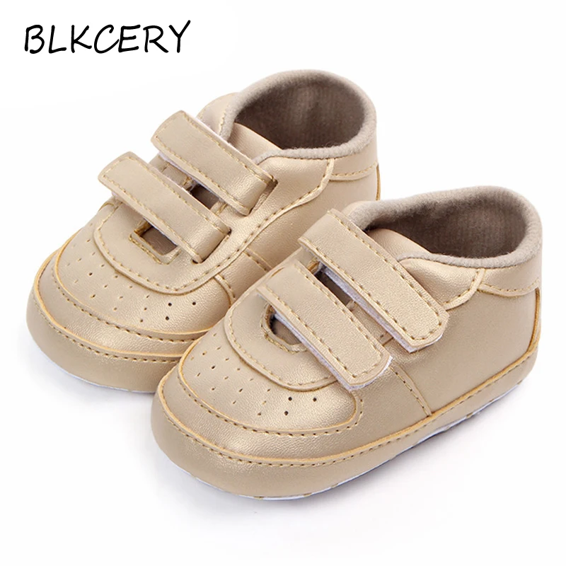 

Newborn Baby Boys moccasins infant PU Leather first walker Two Strap soft sole Toddler Sneakers Brand Baby shoes for 0-18 Month