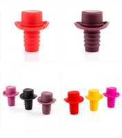 5pcslot silicone bowler bottle stopper wine stopper wine accessories champagne plug small hat beer red wine lb 273