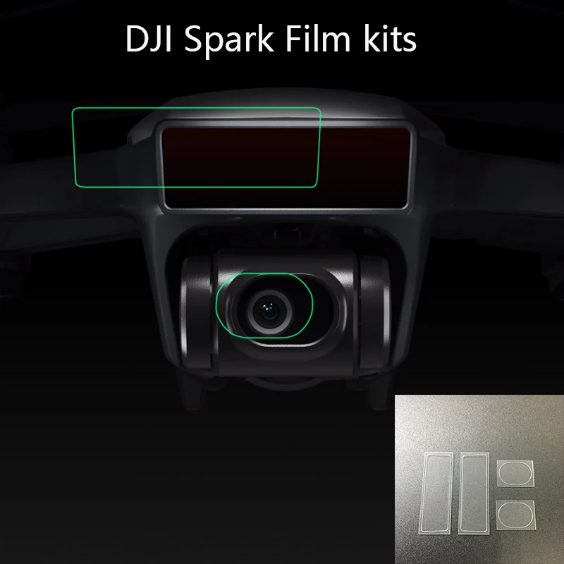 4 шт. пылезащитная пленка комплекты для DJI Spark Drone аксессуары объектива камеры