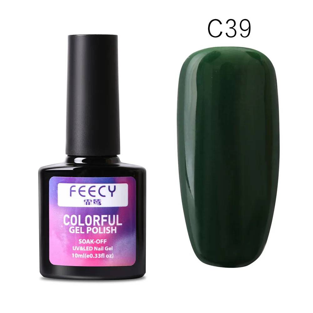 Feecy C39 Художественный Гель-лак для ногтей 10 мл гель УФ светодиодный Гель-лак замачиваемый лак для ногтей основа верхнее покрытие гель-краска DIY Дизайн ногтей маникюр Гель-лак - Цвет: Feecy C39