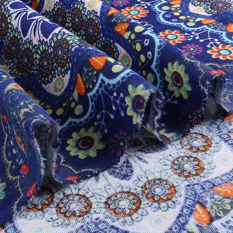 Nanchuang сине белая фарфоровая хлопковая льняная ткань для стеганого шитья DIY сумка