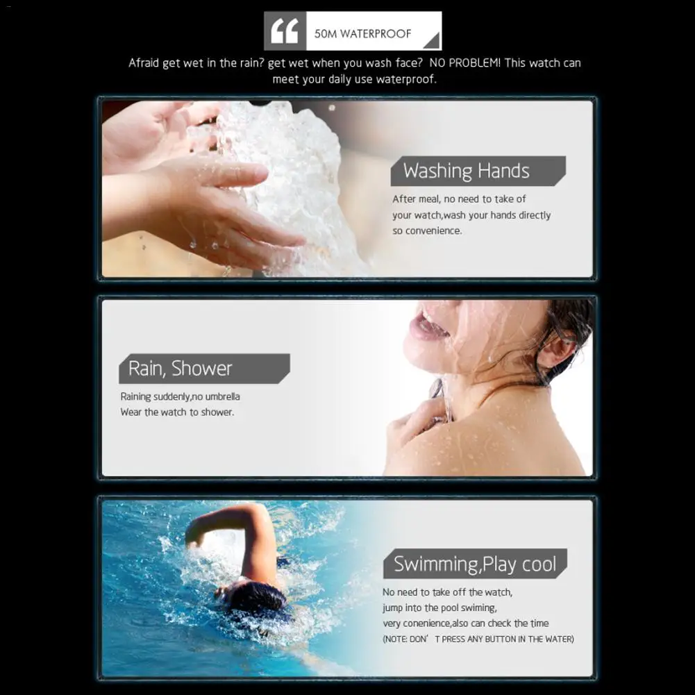 Мужские уличные Смарт-часы модные светящиеся спортивные электронные часы