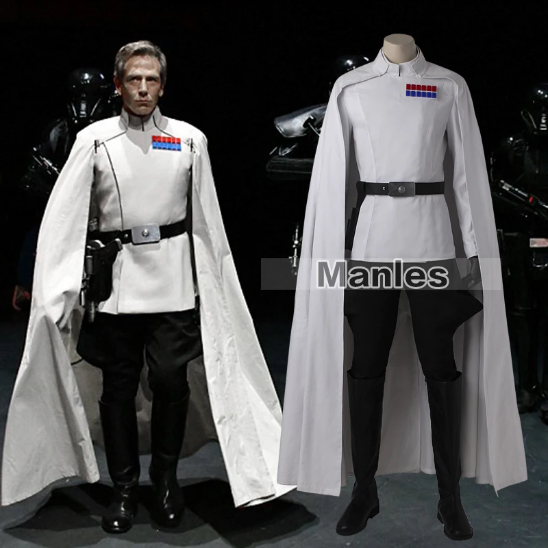 Orson Krennic костюм косплей Rogue One A Star Wars Story костюм белая униформа для взрослых мужчин наряд из фильма Хэллоуин сапоги на заказ