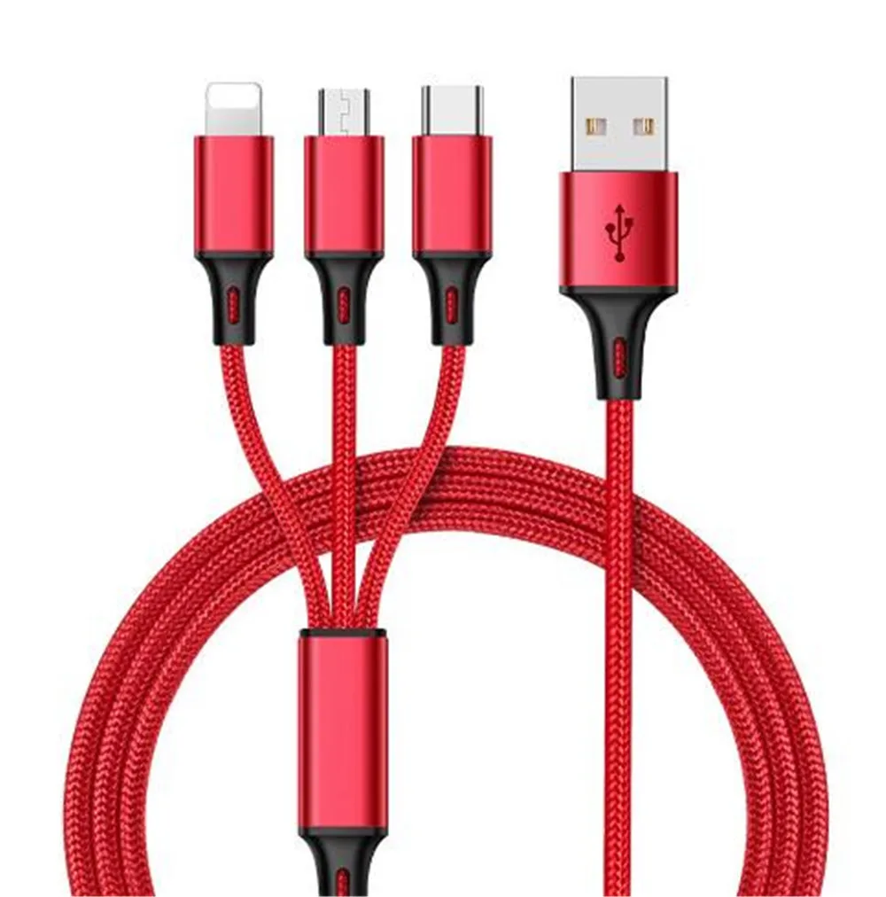 3 в 1 Micro Тип usb C мульти Зарядное устройство кабель для передачи данных iPhone Xiaomi Redmi