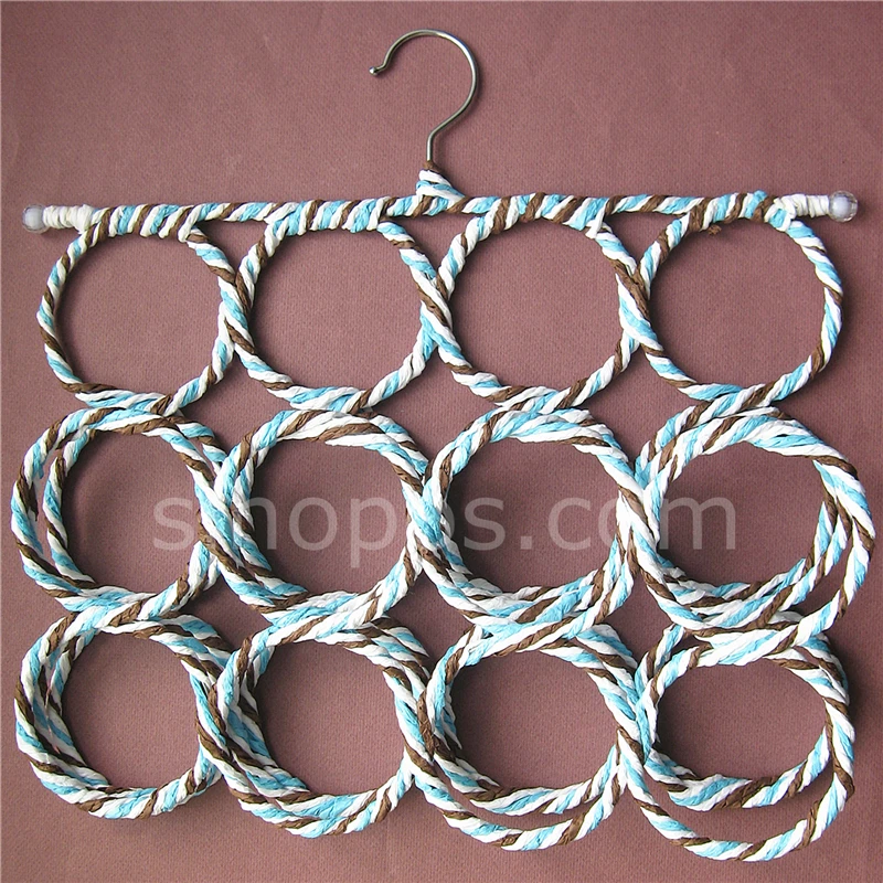 Складная вешалка из ротанга с 28 кольцами крючок для демонстрации шальных