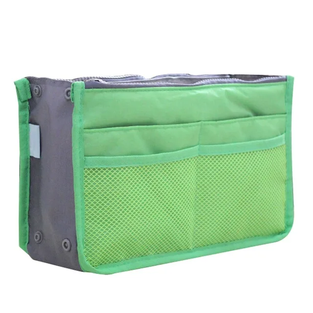 Travel Organizer Portable Beauty Pouch Functional Bag Toiletry Make Up Makeup Organizers Phone Bag Makeup BagCaseCosmetic Bag - Color: green