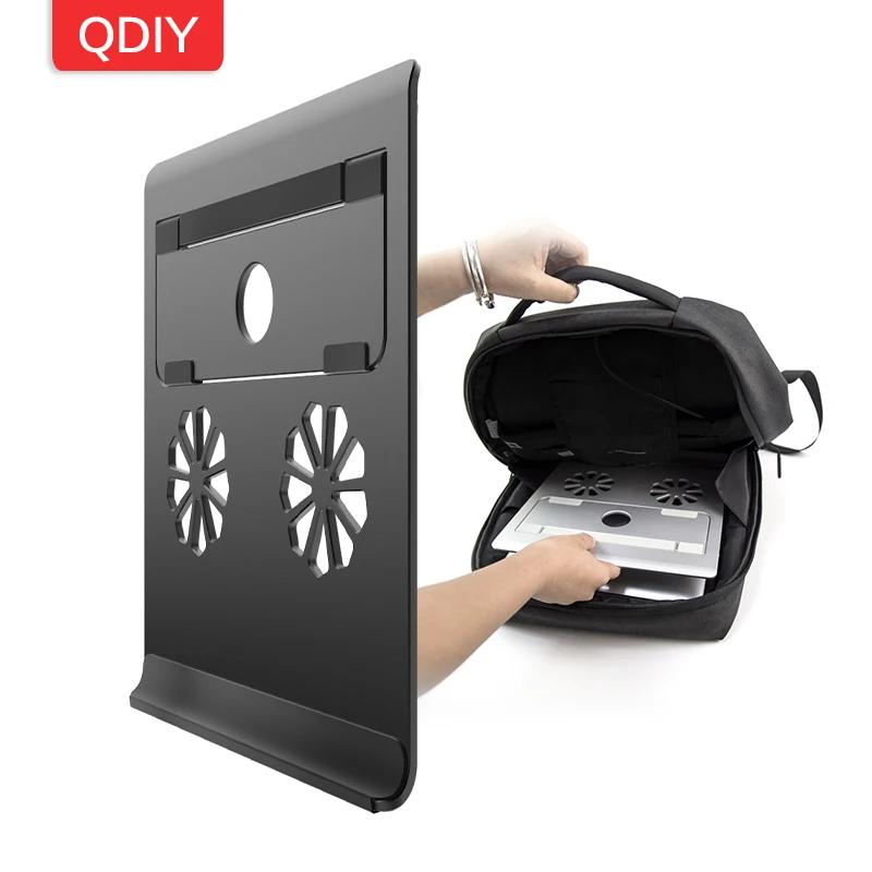 QDIY ноутбук складной радиатор Apple MAC усиленный настольная алюминиевая основа |