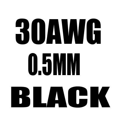 black Телфлон посеребренный провод для наушников сигнальный провод 30AWG диаметр 0,5 мм импортный PTFE высокотемпературный провод кабель для гарнитуры - Цвет: black