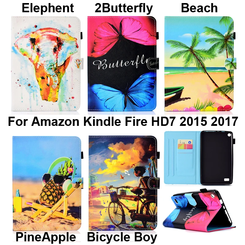 Милый чехол для Amazon Fire HD7 2017 защитный fire 7 2015 2019 планшета мягкий