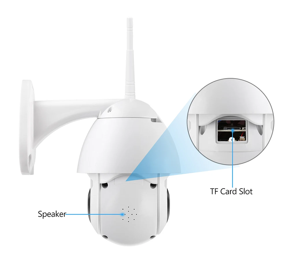 WI FI 1080 P PoE IP PTZ Камера открытый IP66 Скорость купольная камера видеонаблюдения s