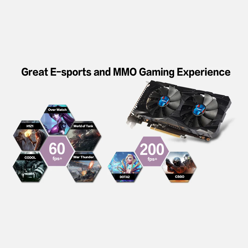 Yeston Radeon Rx560D 4 ГБ Gddr5 Pci Express 3,0 Directx12 видеоигровая видеокарта внешняя видеокарта для рабочего стола
