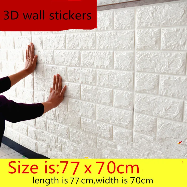 

3D wall stickers self - adhesive creative TV background foam wall brick wallpaper decorative waterproof