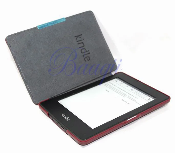 Красный деревянная модель магнитный авто сон тонкий чехол для Kindle Paperwhite