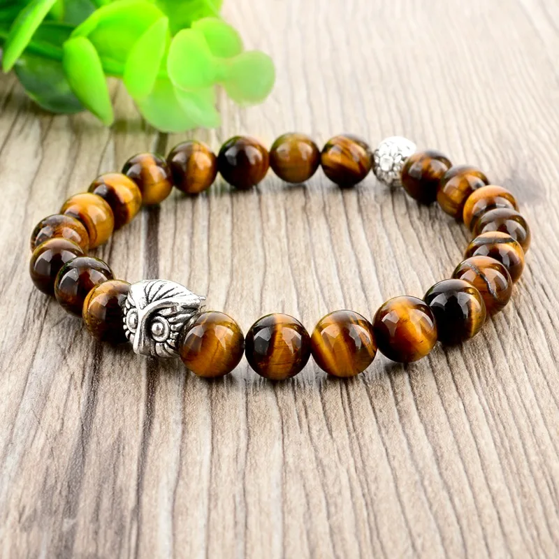 CHICVIE тигровый глаз бусины натуральный камень Шарм Браслеты и браслеты для женщин