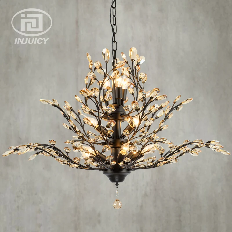 Винтажная светодиодная люстра в стиле ретро E14 из промышленного железа роскошная