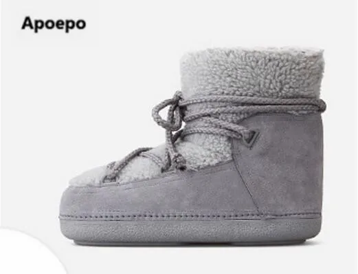 

Сапоги женские зимние на толстой подошве, без застежки