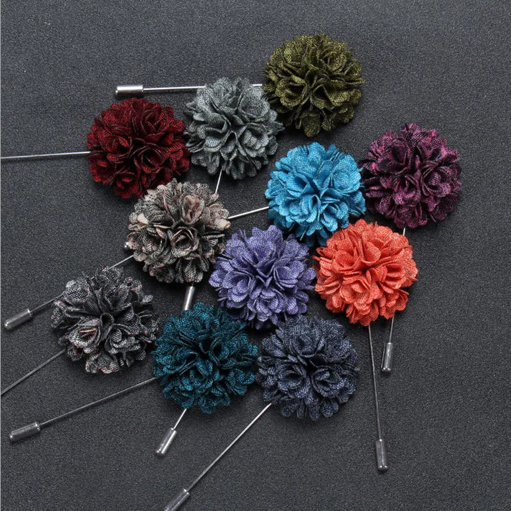 

Men Women Fabric Flower Vintage Brooch Lapel Pin Jewelry Suit Dress Gift Boutonniere