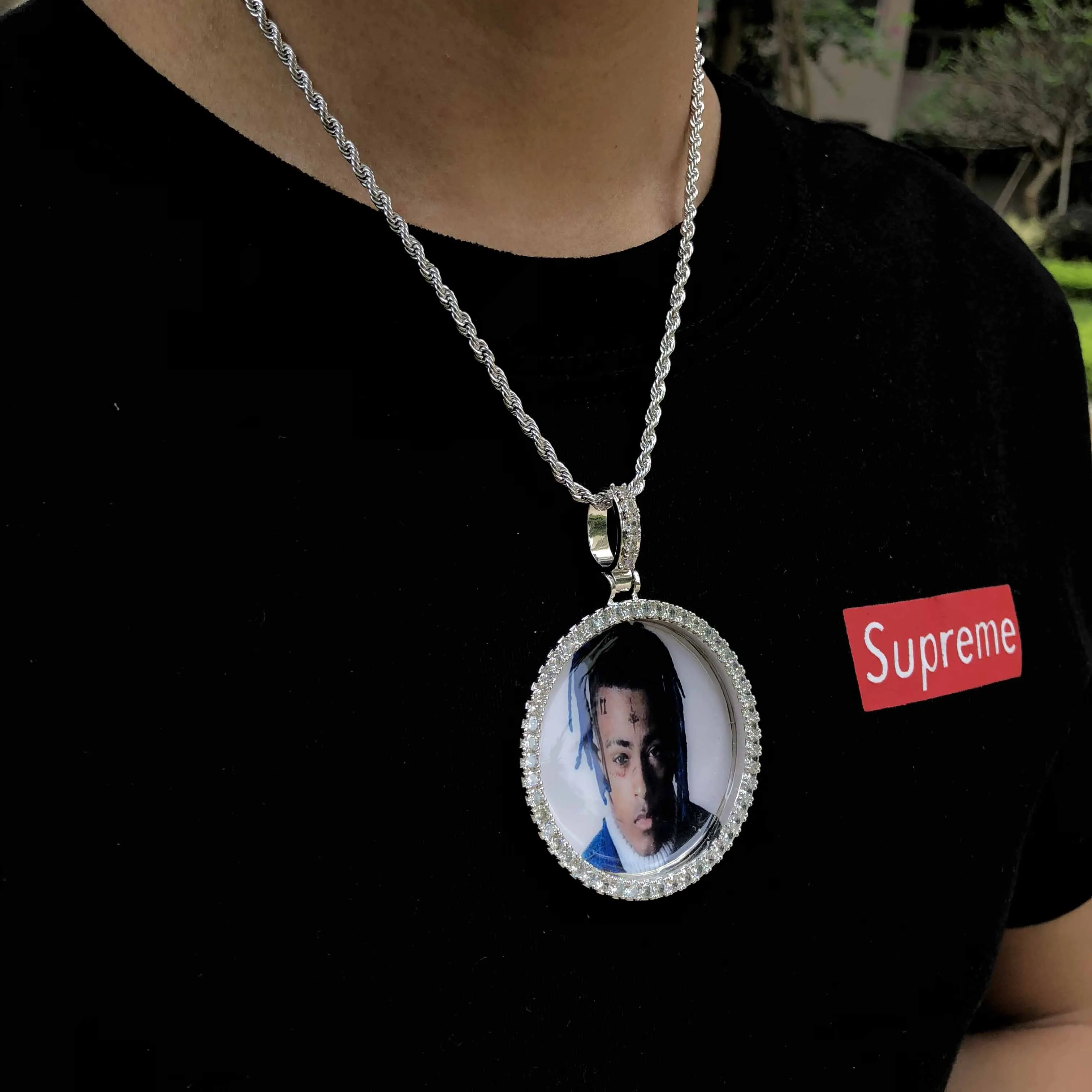 Сверкающая подвеска с изображением на заказ ювелирные изделия в стиле хип-хоп |