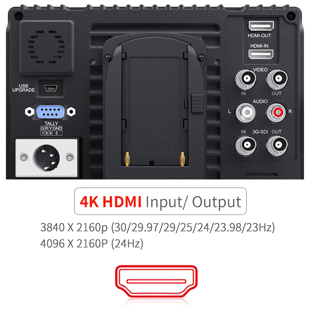 Feelworld Z72 7 дюймов Pro широковещательный монитор 3g SDI 4 к HDMI DSLR видео поле мониторы Full HD