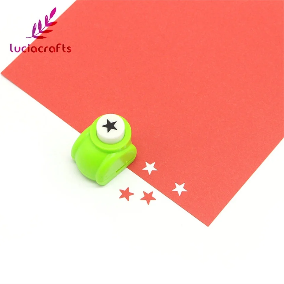 Lucia crafts 1 шт./лот 1 см дырокол для бумаги DIY ручной резак для печати карт ремесло для скрапбукинга бирок инструмент I1112