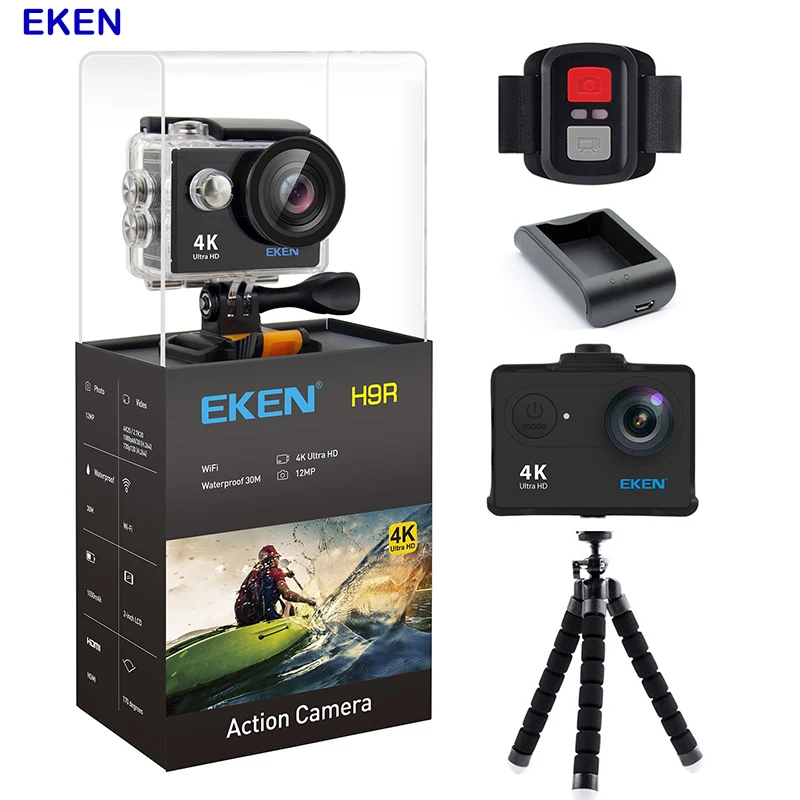 Оригинальная Экшн камера eken H9 H9R Ultra HD 4K WiFi Спортивная 2 0 экран 170D Подводная
