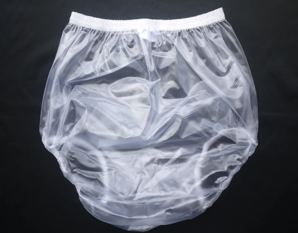 ABDL Haian взрослых недержание Pull-on Пластиковые Брюки цвет прозрачный белый