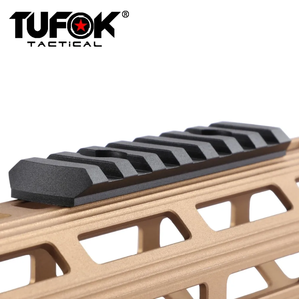 TuFok супер низкопрофильный 7 слотов Mlok Rail Adapter M lok Section ультра тонкий Picatinny Weaver Mount