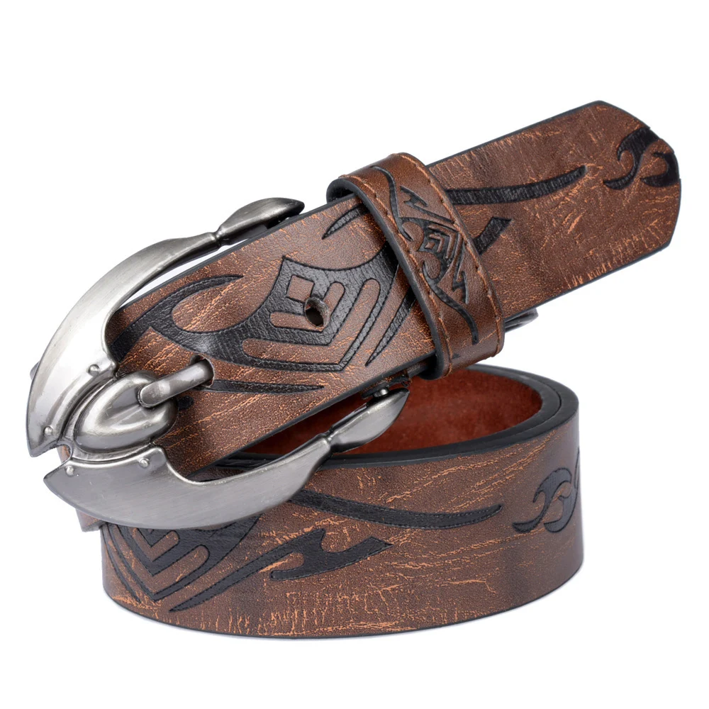 Модный винтажный ремень из искусственной кожи мужской Ceinture Homme ковбойский