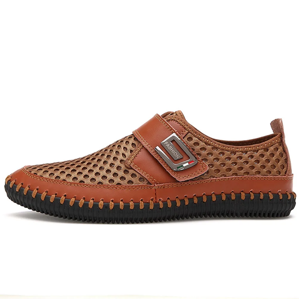 QFFAZ 2018 New Men Casual Shoes Summer Mesh Brand Fashion Man Comfortable Breathable Loafers Soft | Обувь